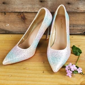 Fabulous eye catching glitter mermaid shiny heels 👠  sz 8 Torta Caliente